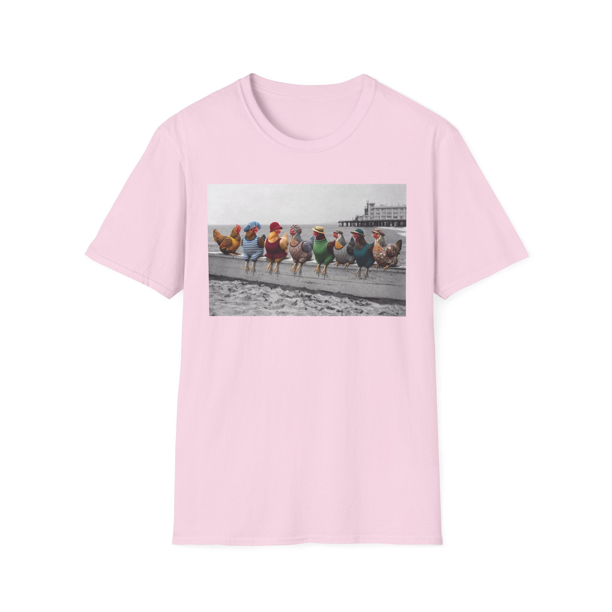 Beach Hens Sitting Color T-Shirt
