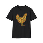 Hen Silhouette Sunflower V T-Shirt