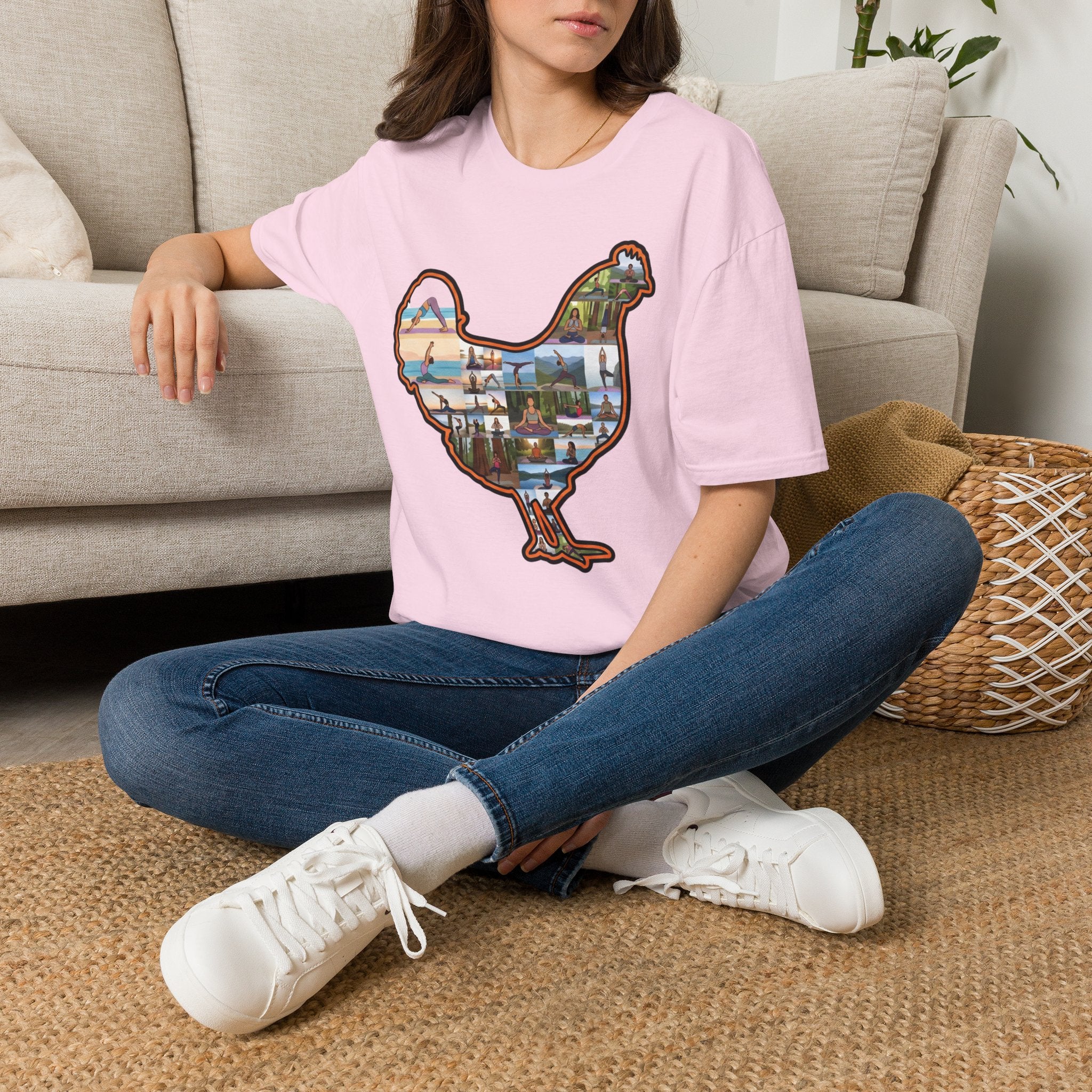 Hen Silhouette Yoga V T-Shirt
