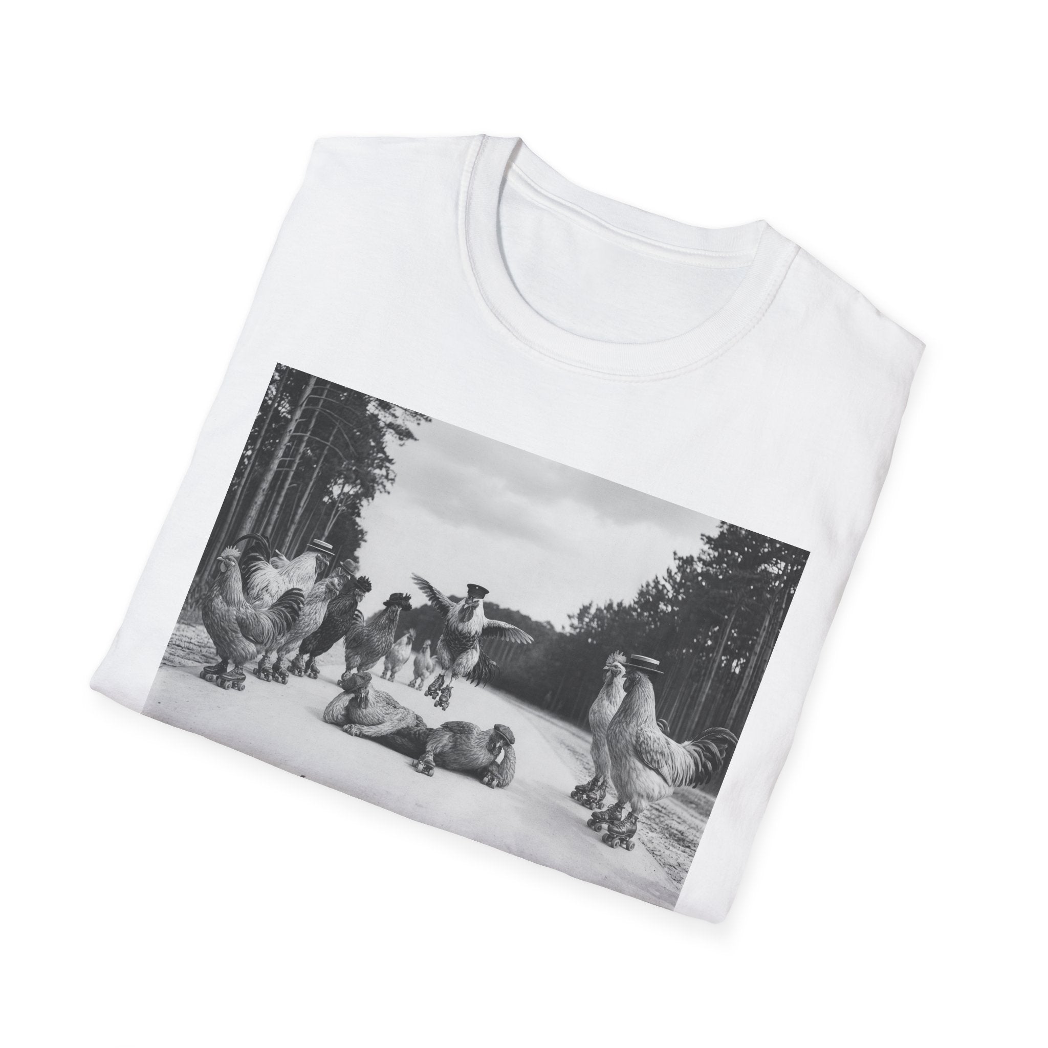 Old School Fowl Roller Skates T-Shirt