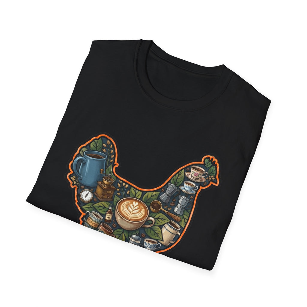 Hen Silhouette Coffee V T-Shirt