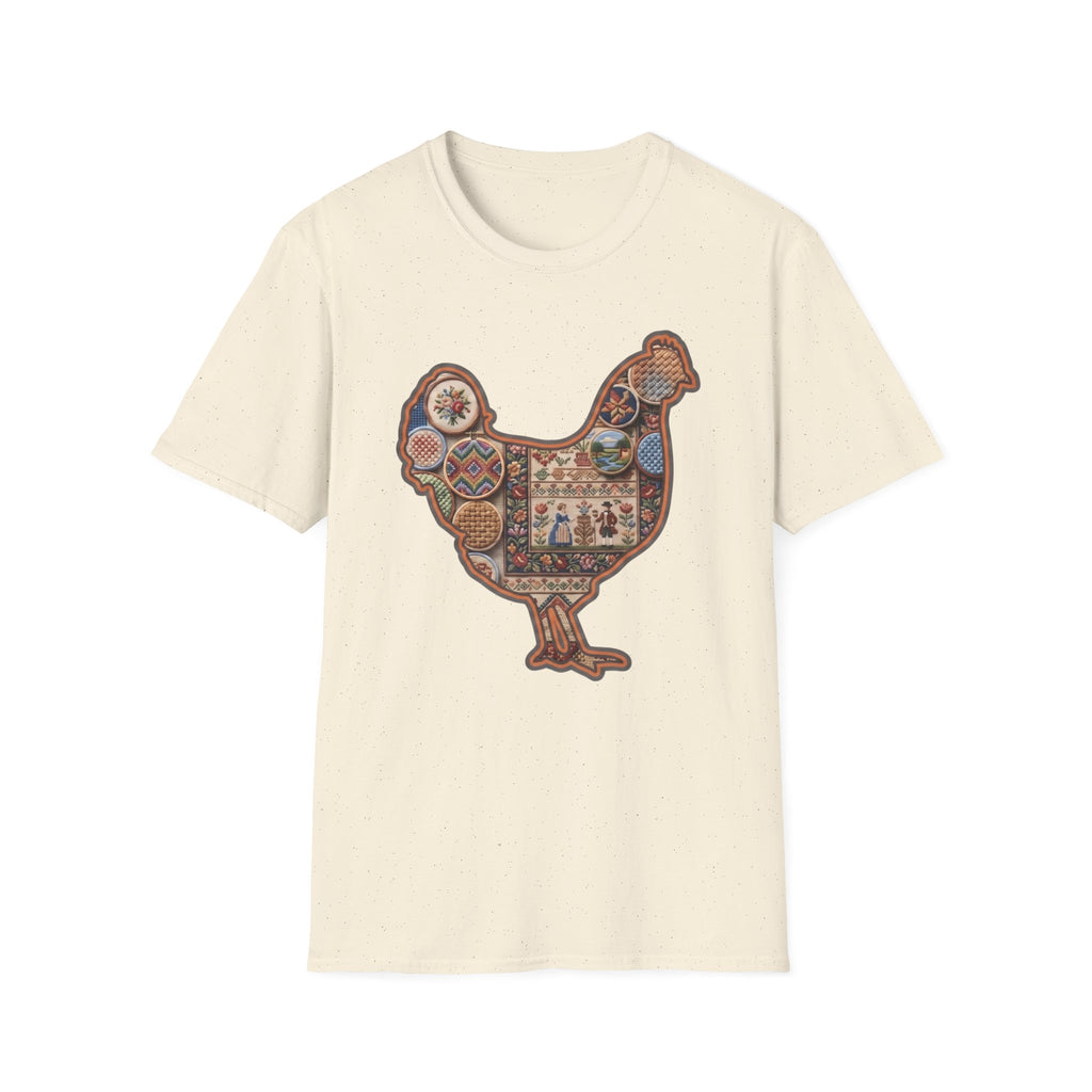 Hen Silhouette Needlepoint T-Shirt