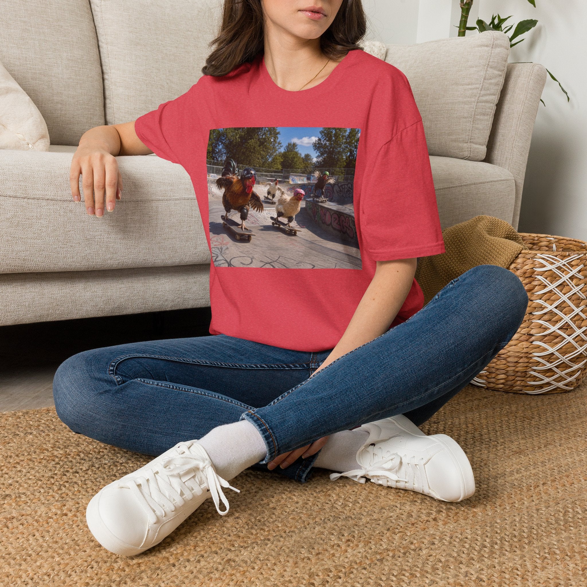 Chickens Shredding at the Skate Park T-Shirt
