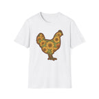 Hen Silhouette Sunflower V T-Shirt