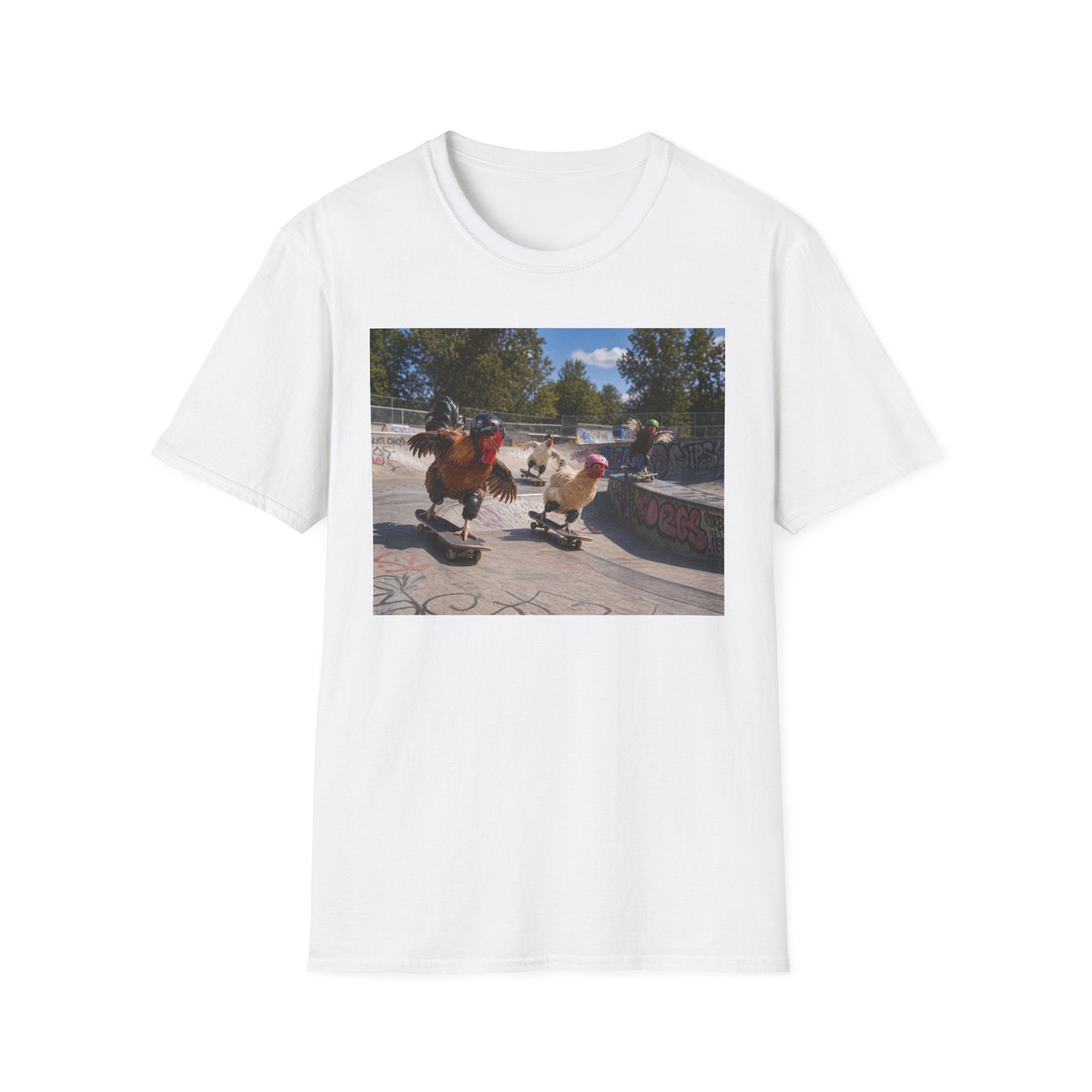 Chickens Shredding at the Skate Park T-Shirt