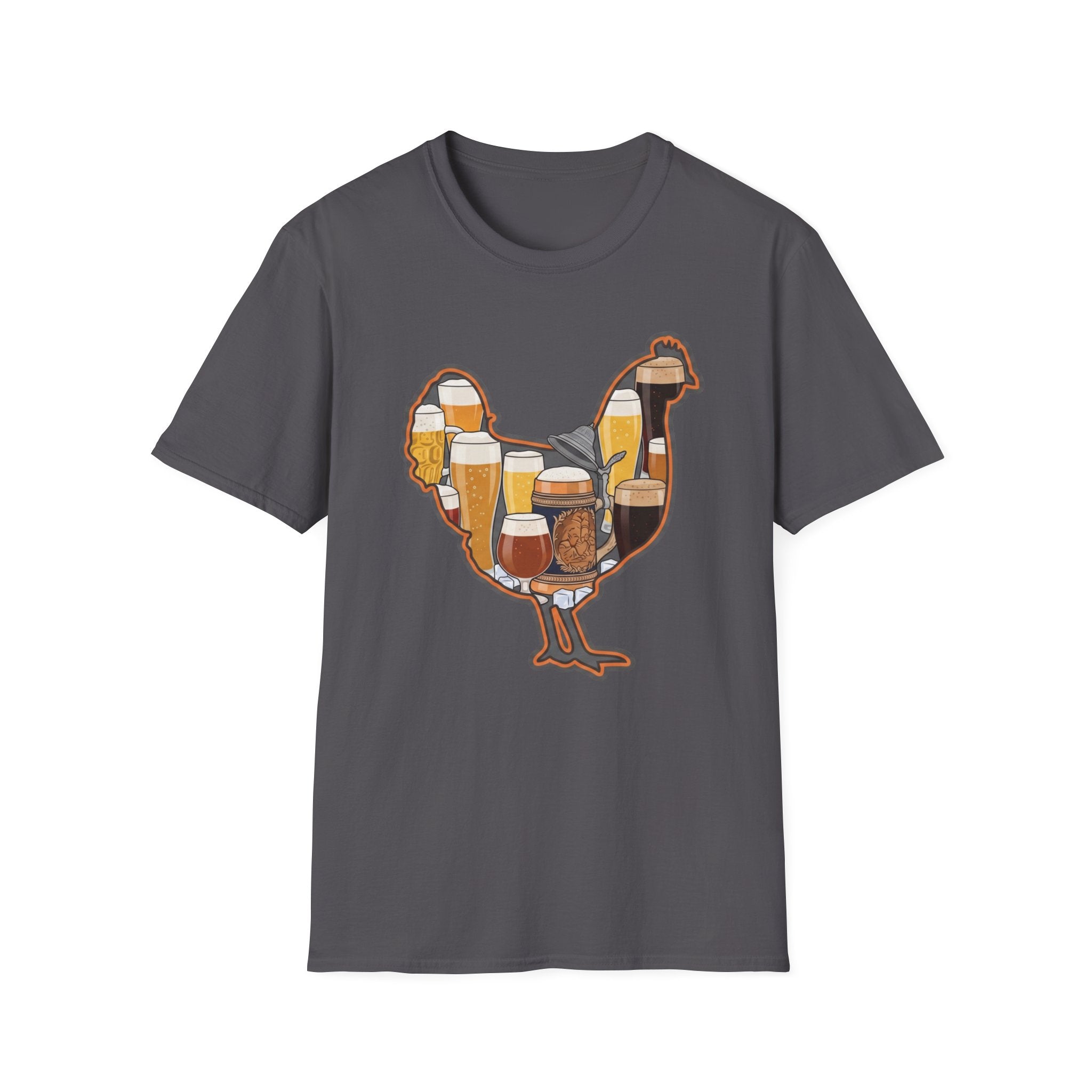 Hen Silhouette Beer V T-Shirt
