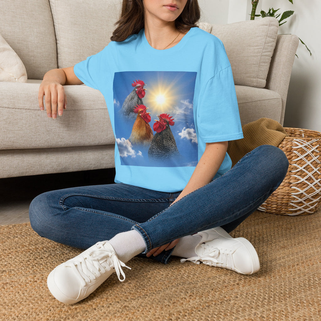 3 Rooster Sun T-Shirt